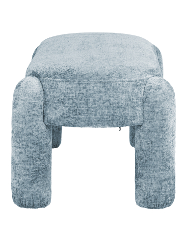 Light blue chenille bench HOLLY | Furniture Loft Attitude