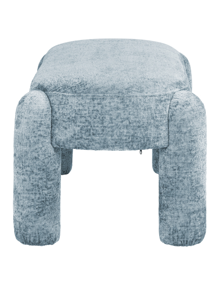 Banco azul claro de chenilla HOLLY | Mobiliario Loft Attitude