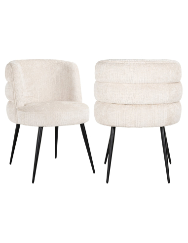 Silla de comedor beige Niagara ignífuga STELLA
