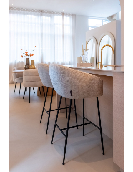 Beige eetkamerstoel Niagara brandvertragend STELLA
