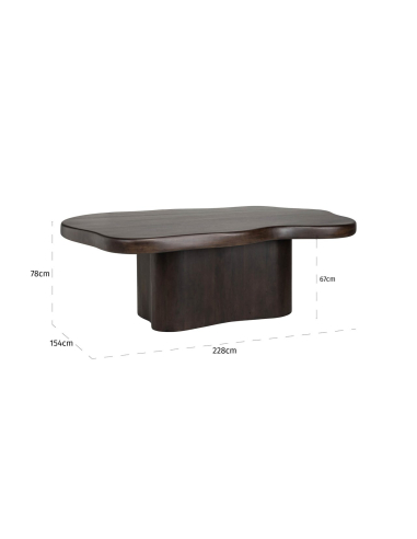 Eettafel donkerbruin 230x139 | Loft Attitude