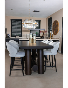 Table de comptoir brun 218 MENARA | Déco Loft Attitude 2
