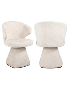 Chaise de salle à manger beige Niagara ignifugé GATSBI