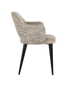Cadeira de sala de jantar natural Trendy / caqui GIOVANNA 2