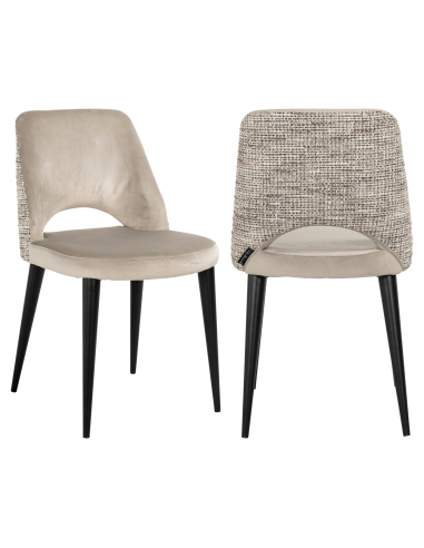 Set van 2 natuurlijke eetkamerstoelen Trendy TABITHA