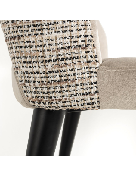 Set van 2 natuurlijke eetkamerstoelen Trendy TABITHA