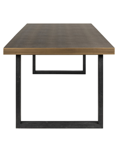 Eettafel messing roggenleer blad 230 BLOOMVILLE