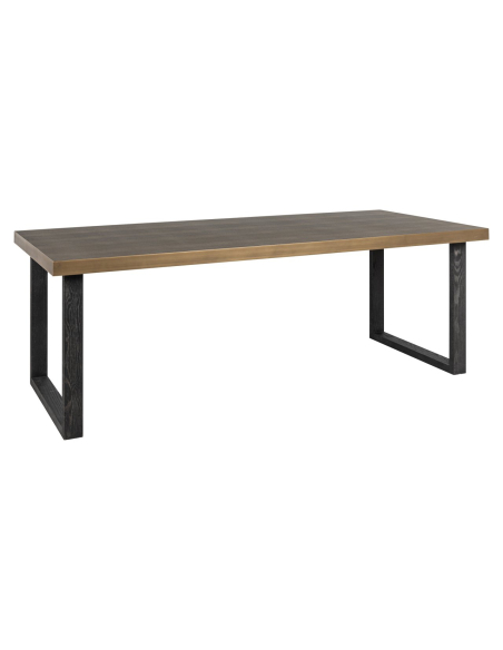 Eettafel Bloomville messing shagreen incl. glazen blad 200