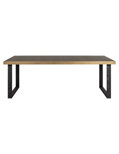 Eettafel Bloomville messing shagreen incl. glazen blad 200