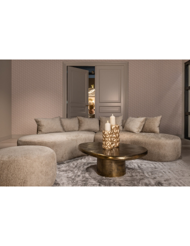 Brushed gold coffee table PULITZER | Décor Loft Attitude