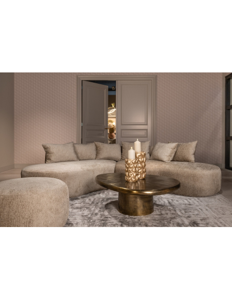 Brushed gold coffee table PULITZER | Décor Loft Attitude