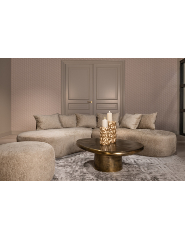 Table basse doré brossé PULITZER | Déco Loft Attitude