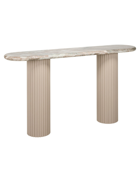 Powder beige console table CORONEL | Furniture Loft Attitude