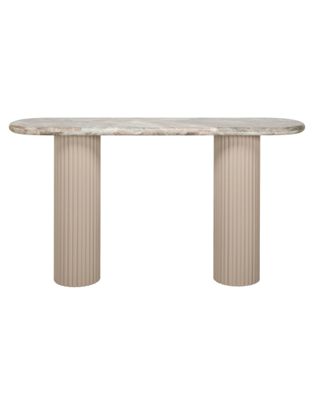 Powder beige console table CORONEL | Furniture Loft Attitude