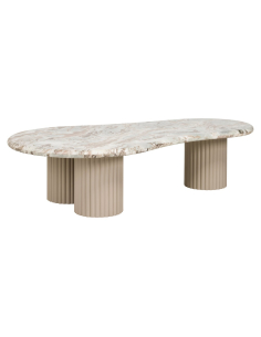 Table basse beige poudré CORONEL | Déco Loft Attitude