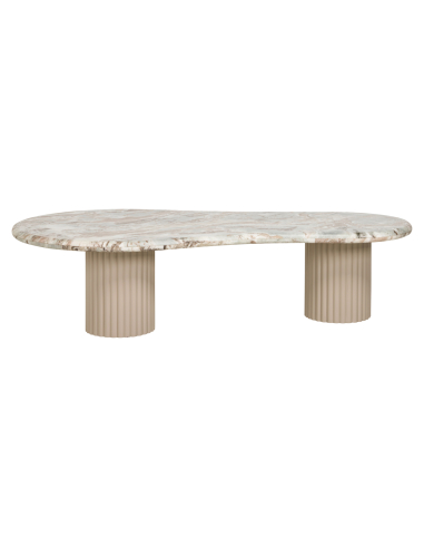 Table basse beige poudré CORONEL | Déco Loft Attitude