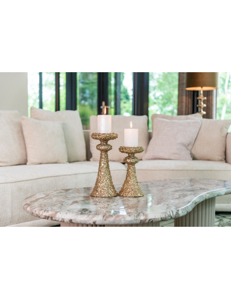 Salontafel poederbeige CORONEL | Decoratie Loft Attitude
