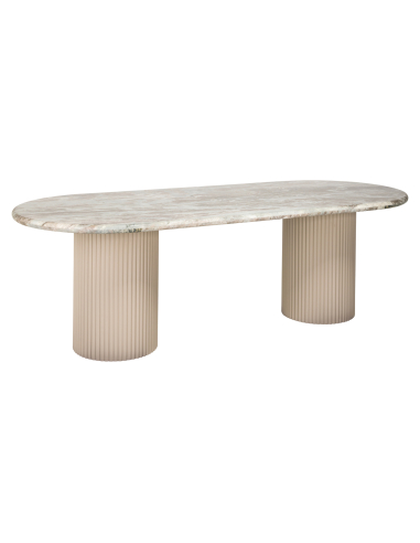 Table à manger beige poudré 240 CORONEL | Loft Attitude