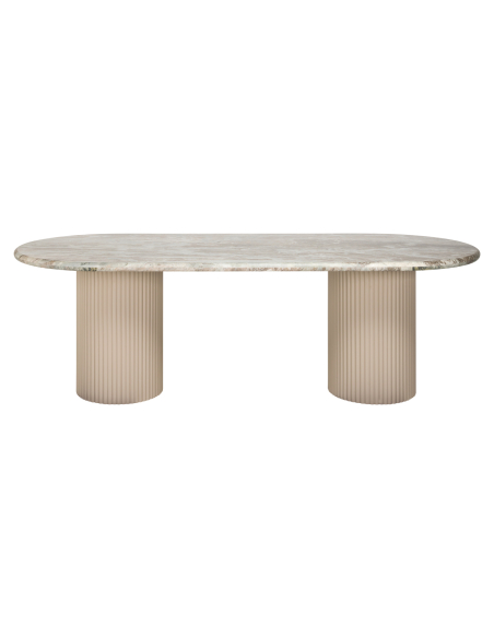 Table à manger beige poudré 240 CORONEL | Loft Attitude