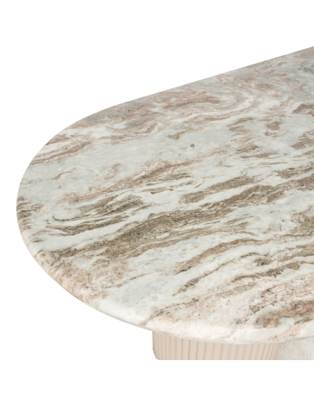 Table à manger beige poudré 240 CORONEL | Loft Attitude