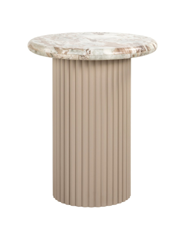 Table d'appoint beige poudré CORONEL | Loft Attitude