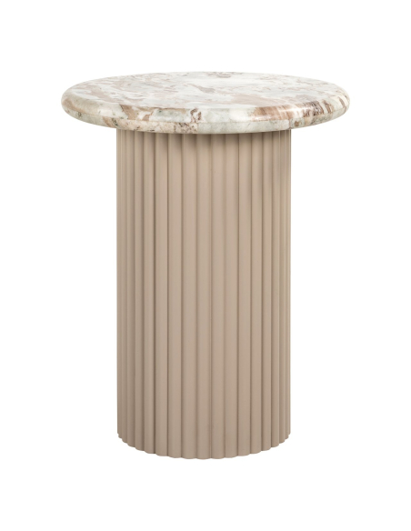 Table d'appoint beige poudré CORONEL | Loft Attitude