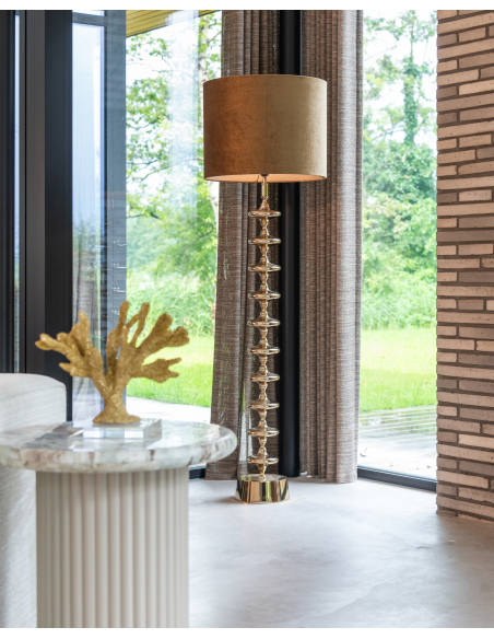 Table d'appoint beige poudré CORONEL | Loft Attitude