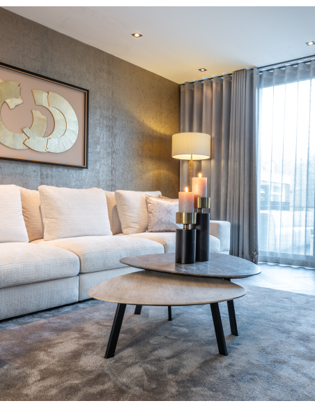 Lote de 2 mesas de centro beige SPENCER | Loft Attitude