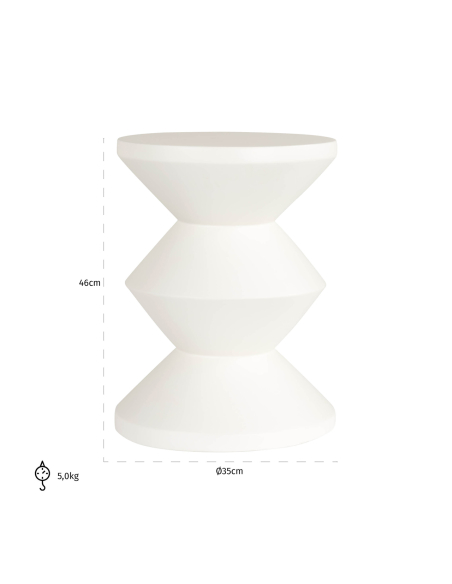 Mesa de apoio branca 35Ø BLOOMSTONE | Loft Attitude