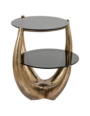 Tavolino dorato AIDA | Arredamento Loft Attitude