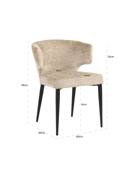 Silla de comedor desierto Fusion ignífugo TAYLOR