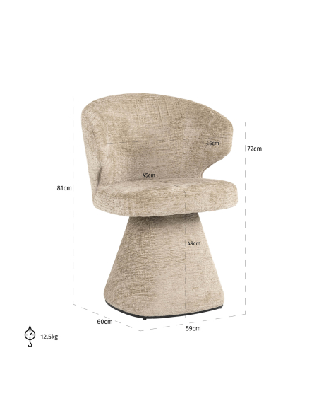 GATSBI fire-retardant Fusion desert dining chair