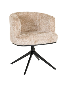 Sedia da pranzo beige Lovely girevole CHEYENNE 2