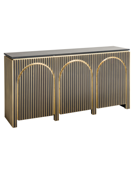 Buffet doré brossé LES ARCS | Mobilier Loft Attitude
