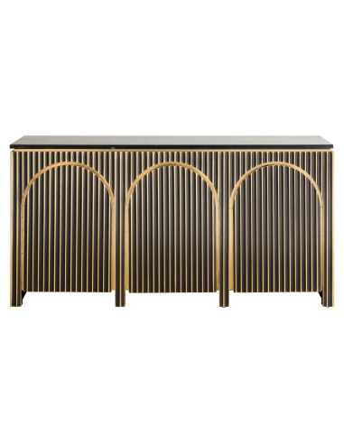 Buffet doré brossé LES ARCS | Mobilier Loft Attitude