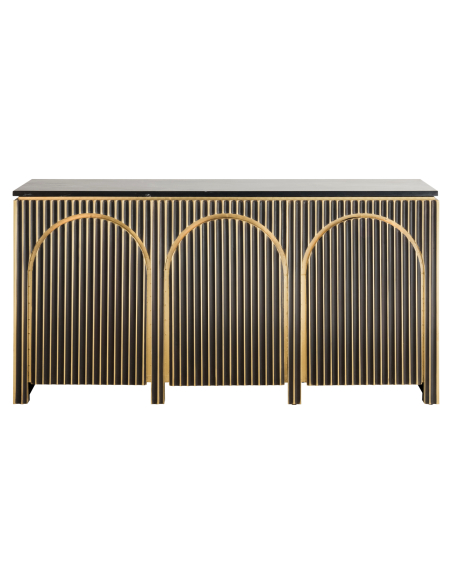 Buffet doré brossé LES ARCS | Mobilier Loft Attitude