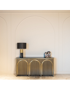 Brushed gold sideboard LES ARCS | Furniture Loft Attitude 2