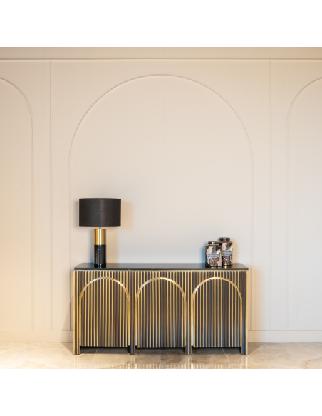 Geborsteld gouden dressoir LES ARCS | Meubels Loft Attitude
