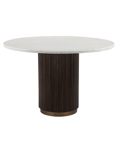 Brown 120Ø dining table MAYFIELD | Décor Loft Attitude