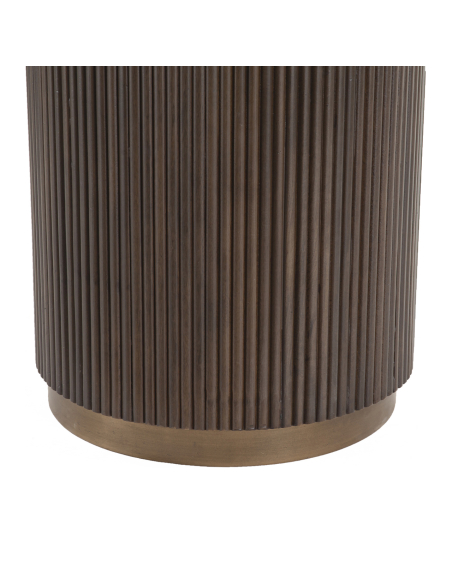 Brown 120Ø dining table MAYFIELD | Décor Loft Attitude