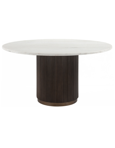 Brown 140Ø dining table MAYFIELD | Décor Loft Attitude
