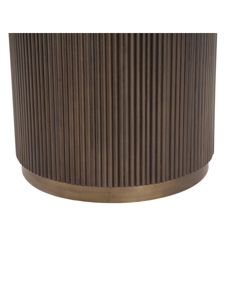 Brown 140Ø dining table MAYFIELD | Décor Loft Attitude