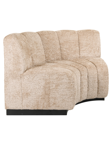 Panca beige Lovely con angolo arrotondato | Loft Attitude