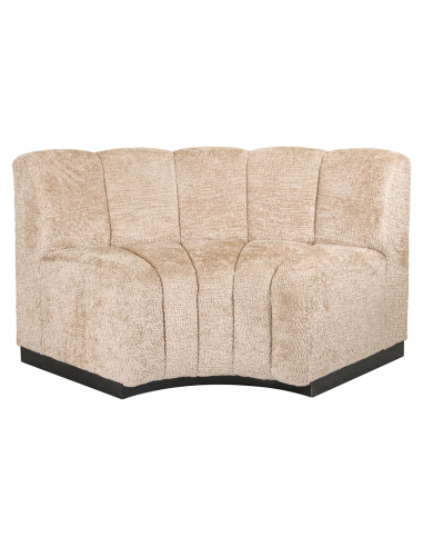 Panca beige Lovely con angolo arrotondato | Loft Attitude
