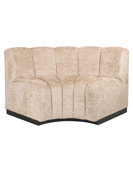 Panca beige Lovely con angolo arrotondato | Loft Attitude