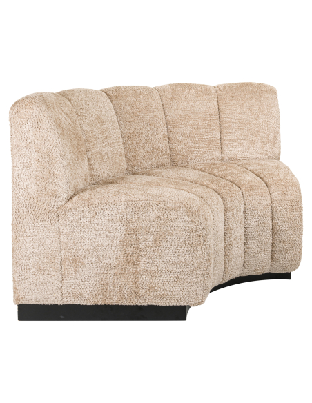Panca beige Lovely con angolo arrotondato | Loft Attitude