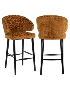 Antique gold triangle bar stool | Loft Attitude