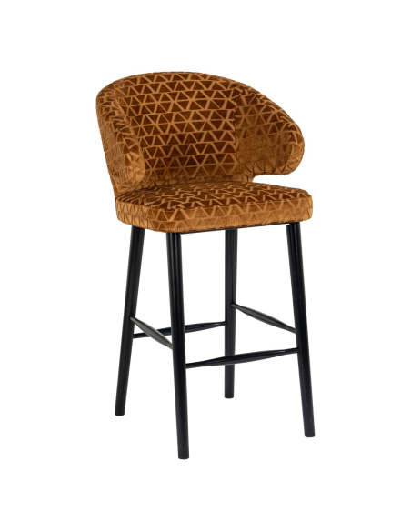 Antique gold triangle bar stool | Loft Attitude