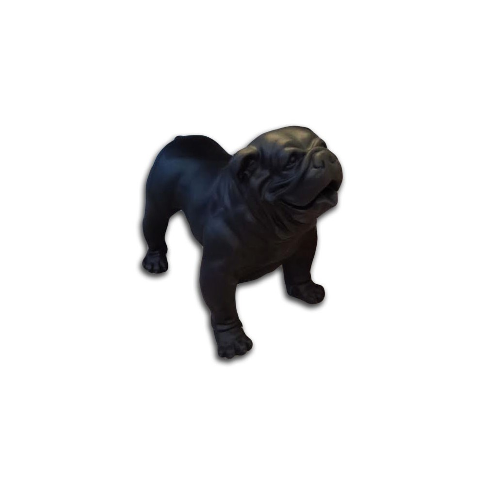 Bulldog-Statue Englische schwarze Matte