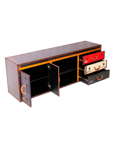 Marco TV-Kabinett 2 Türen 3 Vintage-Schubladen 160 cm | Loft Attitude
